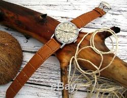 2209 En Cuir D'origine Soviétique Montre-bracelet Mécanique Soviétique Soviétique Laco Rare