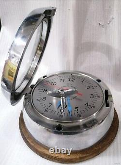 #34 Urss Russie Soviet Sous-marin Naval Marine Clock Comme Titanic 1981 Année