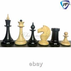 4.1 Pièces D’échecs Lettones Soviétiques (russes) De 1950 Se Dossent En Buis Ébène