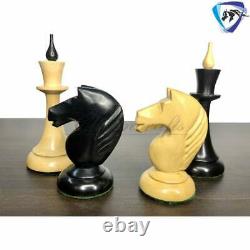 4.1 Pièces D’échecs Lettones Soviétiques (russes) De 1950 Se Dossent En Buis Ébène