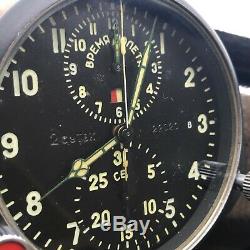 Achs-1m Horloge Chronographe De Poste De Pilotage Militaire Avion De L'armée De L'air Su Urss