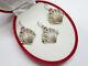 Adorable Ensemble Vintage Soviétique : Boucles D'oreilles, Pendentif En Rubis En Argent Sterling Russe 925 Urss