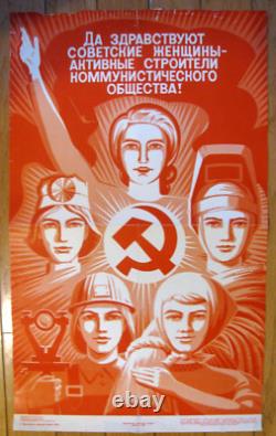 Affiche Vintage Soviétique Russe 1975 Très Rare, 100% Originale