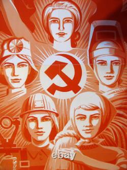 Affiche Vintage Soviétique Russe 1975 Très Rare, 100% Originale