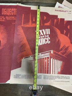 Affiche de l'ensemble de folio soviétique russe de 1987, propagande communiste rouge du CPSU, Lénine