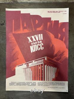 Affiche de l'ensemble de folio soviétique russe de 1987, propagande communiste rouge du CPSU, Lénine