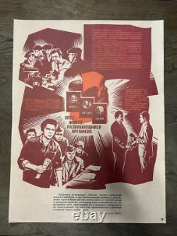 Affiche de l'ensemble de folio soviétique russe de 1987, propagande communiste rouge du CPSU, Lénine