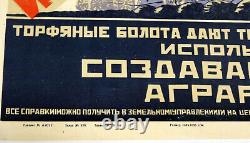 Affiche de propagande russe soviétique de l'URSS 1930, 100% original
