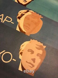 Affiche de propagande soviétique russe de l'URSS de 1988 avec crâne