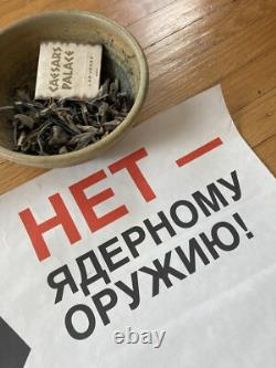 Affiche de propagande soviéto-russe Anti-nucléaire, paix Anti-guerre, URSS vintage 1986