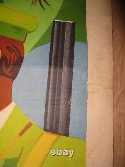 Affiche originale soviétique de l'URSS sur la protection de la nature Greenpeace Pas de chasse