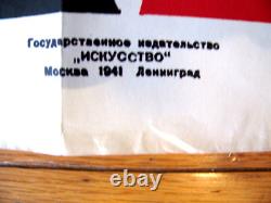 Affiche soviétique russe 1941 très rare, 100 % originale