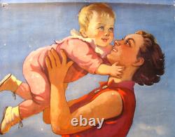 Affiche soviétique russe 1959 très rare, 100 % originale