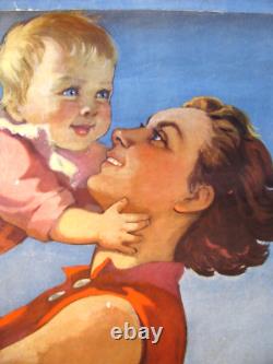 Affiche soviétique russe 1959 très rare, 100 % originale