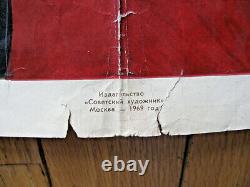 Affiche soviétique russe vintage, 1968 très rare, 100 % originale