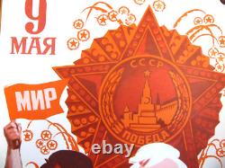 Affiche soviétique russe vintage 1980 TRÈS RARE ! 100 % original