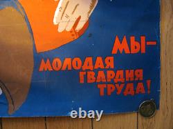 Affiche soviétique russe vintage de 1960 très rare, 100% originale
