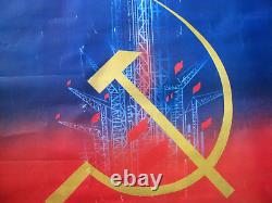 Affiche soviétique russe vintage de 1984 TRÈS RARE! 100% original! ESPACE