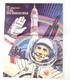 Affiche Spatiale Vintage Original Urss Jour De La Cosmonautique 12/4/1984