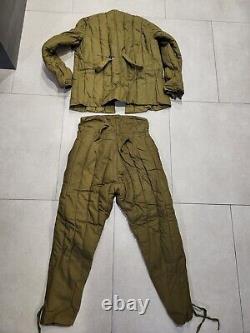 Armée soviétique de l'URSS Hiver russe FUFAIKA VATNIK TELOGREIKA Veste + pantalon WW2 Taille 2