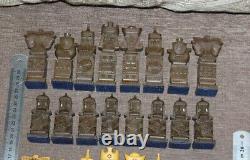 Art Échiquier Soviétique Vintage Guerriers Russes Anciens Ensemble en Plastique Lourd URSS