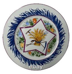 Assiette en porcelaine de propagande de Saint-Pétersbourg en porcelaine impériale russe (Copie 1921)