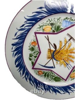 Assiette en porcelaine de propagande de Saint-Pétersbourg en porcelaine impériale russe (Copie 1921)