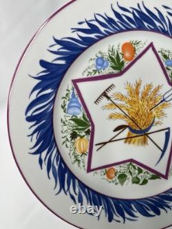 Assiette en porcelaine de propagande de Saint-Pétersbourg en porcelaine impériale russe (Copie 1921)