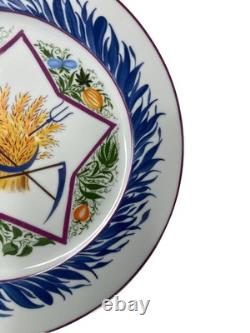 Assiette en porcelaine de propagande de Saint-Pétersbourg en porcelaine impériale russe (Copie 1921)