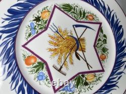Assiette en porcelaine de propagande de Saint-Pétersbourg en porcelaine impériale russe (Copie 1921)