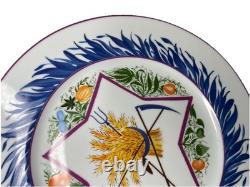 Assiette en porcelaine de propagande de Saint-Pétersbourg en porcelaine impériale russe (Copie 1921)