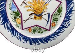 Assiette en porcelaine de propagande de Saint-Pétersbourg en porcelaine impériale russe (Copie 1921)