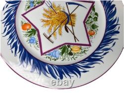Assiette en porcelaine de propagande de Saint-Pétersbourg en porcelaine impériale russe (Copie 1921)