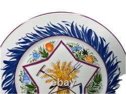 Assiette en porcelaine de propagande de Saint-Pétersbourg en porcelaine impériale russe (Copie 1921)