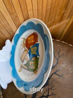 Assiette en porcelaine de propagande soviétique RAR russe 1947 Auteur célèbre V. Prisyazhnyuk