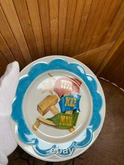 Assiette en porcelaine de propagande soviétique RAR russe 1947 Auteur célèbre V. Prisyazhnyuk