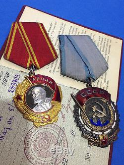 Authentique Ensemble De Médaillons De Russie Lituanienne Russe, Ordre Et Médailles D'or Et De Platine # 283703