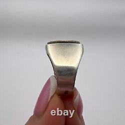BIJOUX POUR HOMMES VINTAGE DE L'URSS Bague en argent sterling 875 Pièce soviétique russe Taille 9.5