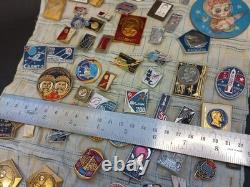Badges soviétiques vintage de l’espace, 75 pièces, programme spatial de l’URSS, cosmos russe de collection