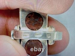 Bague antique soviétique/USSR/russe (S/S 875) jaspe naturel taille 4.25 pour femmes