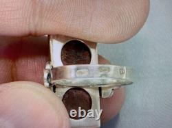 Bague antique soviétique/USSR/russe (S/S 875) jaspe naturel taille 4.25 pour femmes