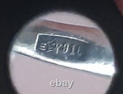 Bague en argent sterling russe antique 916 avec une pierre de cornaline vintage de l'URSS soviétique 6