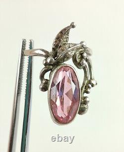 Bague en argent sterling russe soviétique vintage 875 URSS bijou féminin avec pierre