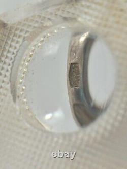 Bague en argent sterling russe soviétique vintage 875 URSS bijou féminin avec pierre