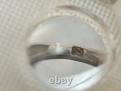 Bague en argent sterling russe soviétique vintage 875 URSS bijou féminin avec pierre