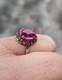 Bague En Argent Sterling Russe Soviétique Vintage 875 Avec Rubis Urss, Bijoux Pour Femmes Taille 9