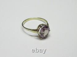 Bague vintage en argent sterling russe soviétique 875 pour femme avec alexandrite, taille 8, URSS
