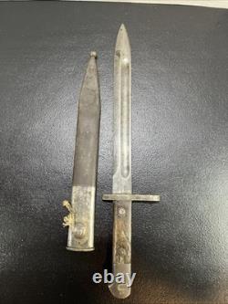 Baïonnette soviétique russe Mosin-Nagant M91/30 de la Seconde Guerre mondiale avec étui, numéro de série #533502