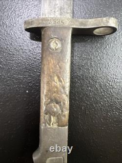 Baïonnette soviétique russe Mosin-Nagant M91/30 de la Seconde Guerre mondiale avec étui, numéro de série #533502