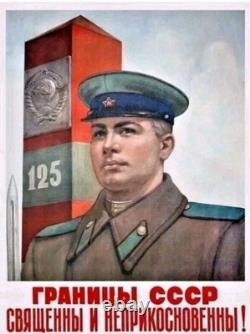 Blason soviétique russe de l'URSS du poste frontière du Pôle de patrouille du KGB 1946